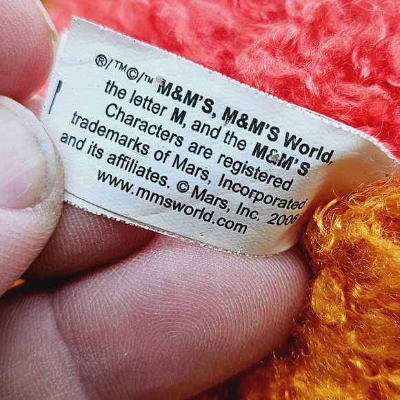 MARS | 2006 M&M'S world curly hair color block plush stuffed bear toy - Picture 7 of 7